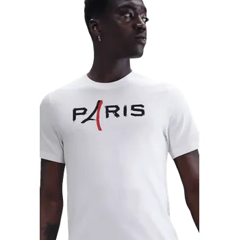 Pánské tričko Pánské fotbalové tričko krátký rukáv Nike PSG 25/26 Tee bílé