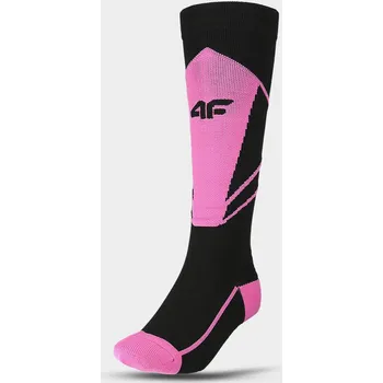 Dámské ponožky Dámské lyžařské ponožky 4F velikost 39-42 black / pink