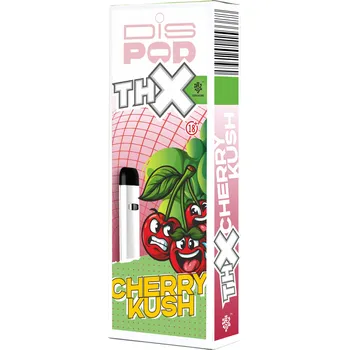 CBD THX jednorázový vape disPOD Cherry Kush Obsah: 0,5ml