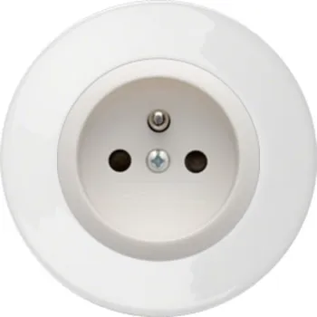 Elektrická zásuvka Zásuvka Berker 1930 porcelán bílá kompletní