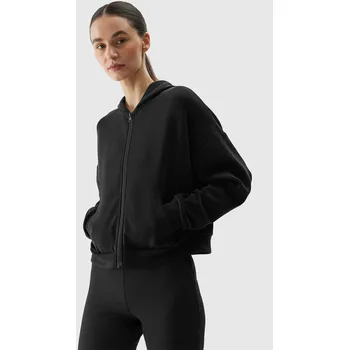 Dámská mikina Dámská tepláková rozepínací mikina s přídavkem modálu 4F - černá velikost L černá