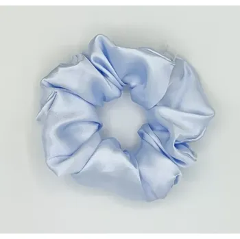 Saténová Scrunchie gumička sv. modrá L - klasik