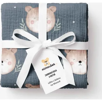 Dětská deka MIMOUŠEK Mušelínová deka medvídci Velikost: 90x90 cm