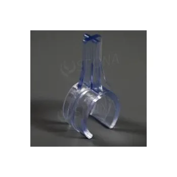 Plastový úchyt na oválnou tyč, typ KS 1, 20 x 35 mm, transparentní