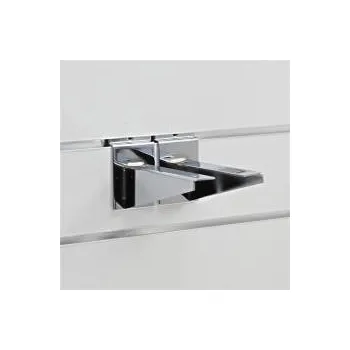 Prodejní regál SLAT konzole koncová, délka 150 mm, pár, chrom