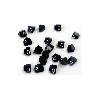 Dárková visačka Cenovky Q 3D, 6 x 9 mm, náhradní číslo "0", bílý prolis, 20 ks