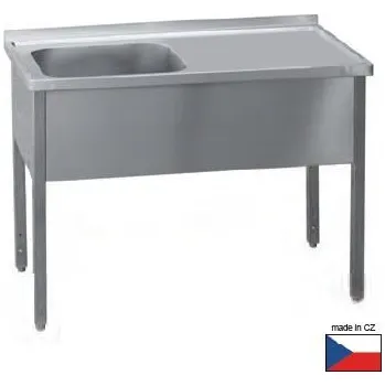 Kuchyňská pracovní deska REDFOX MSJOP 7010 STŮL JEDNODŘEZ 100x70x90 (odkapová plocha vpravo)