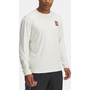 Pánské tričko Pánské tričko Under Armour Run 96 LS velikost XXL white quartz