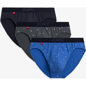 Pánské spodní prádlo Pánské sportovní slipy ATLANTIC 3-Pack velikost M vícebarevné