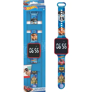 Hodinky Dětské hodinky Lexibook Hot Wheels LED Digitální hodinky