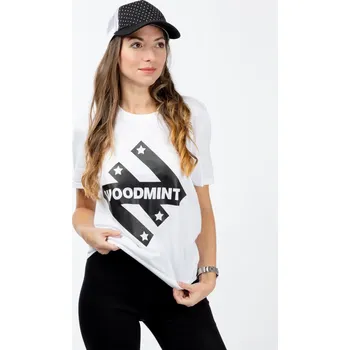 Dámské tričko Dámské triko WOODMINT Stars & Stripes velikost S bílá