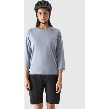 Dámské cyklistické rychleschnoucí tričko s dlouhými rukávy 4F - modré velikost XL modrá