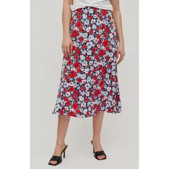 Dámská sukně Midi sukně Vila (Dámská saténová květovaná sukně VILA)