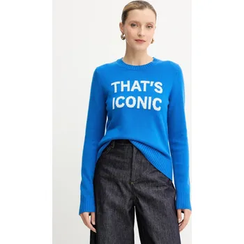 Dámský svetr Vlněný svetr MAX&Co. 2528366032200 modrá 55X, vel. M