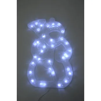 Vánoční dekorace PRC VÁNOČNÍ OSVĚTLENÍ OBRYS SNĚHULÁK 41CM BÍLÝ