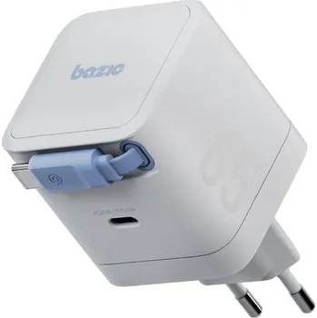 ENERGEA Bazic GoPort GaN nabíječka s integrovaným USB-C zatahovacím kabelem (65W) bílá