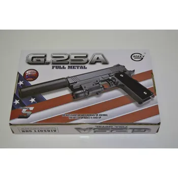 Airsoftová zbraň Kovová kuličkovka s laserem G 25A, kuličková pistole, BB air sport gun