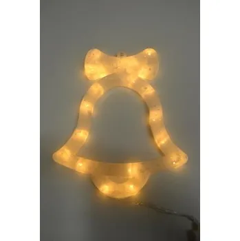 Vánoční dekorace PRC VÁNOČNÍ OSVĚTLENÍ OBRYS ZVONEK 29CM TEPLE BÍLÝ