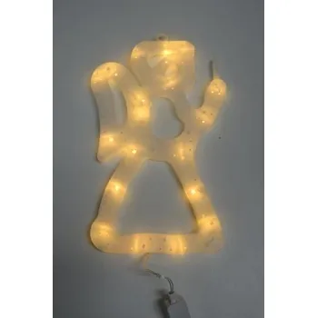 Vánoční dekorace PRC VÁNOČNÍ OSVĚTLENÍ OBRYS ANDĚL 30CM TEPLE BÍLÝ