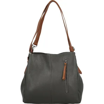 Stylová dámská koženková kabelka na rameno Smilla, tmavě šedá