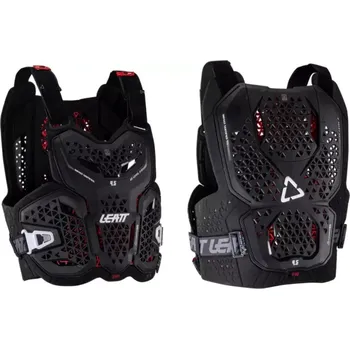 Motocyklový chránič hrudi a pátěře Motokrosový hrudní/zádový chránič LEATT 4.5 CHEST PROTECTOR EVO barva černá, velikost XXL 184-196 cm (nový model o 22 % lehčí, o 50 % více odvětrávaný, skóre ochrany 12 bodů )
