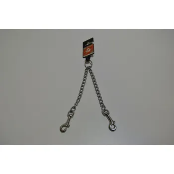 Vodítko pro psa Řetízková rozdvojka 2 x 19 cm, vodítko