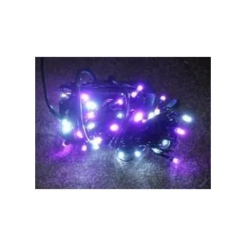 Vánoční dekorace PRC VÁNOČNÍ OSVĚTLENÍ 50 LED DIOD FIALOVOBÍLÉ ZD