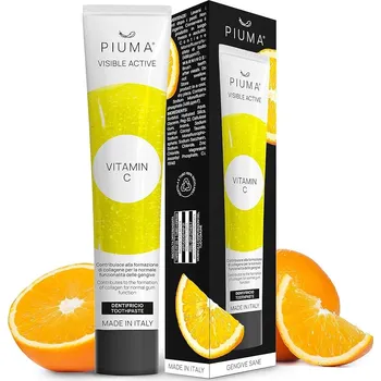 zubní pasta Piuma Přírodní zubní pasta s vitamínem C pro zdravé dásně 75 ml
