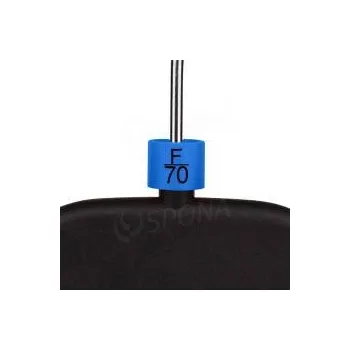 Ramínko Minireitery podprsenkové, značení "F/70", modrá barva, černý potisk, 25ks