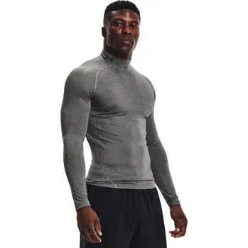 Pánské tričko Pánské kompresní tričko Under Armour HG Armour Comp Mock LS velikost 3XL carbon heather