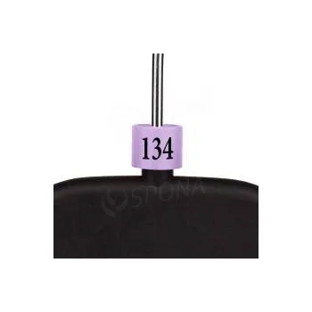 Ramínko Minireitery, značení na ramínka "134", barva lila, černý potisk, 25ks
