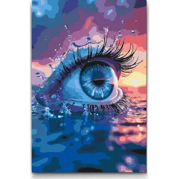 Malování podle čísel - Oceánské oko Velikost: 40x60cm, Rámování: Pouze srolované plátno