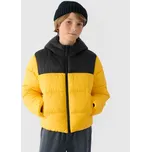 Chlapecká péřová bunda 4F velikost 158 žlutá
