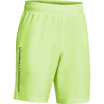 Chlapecké oblečení Chlapecké kraťasy Under Armour Tech Woven Wordmark Short velikost YL morph green