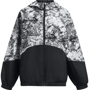 Dívčí bunda Dívčí bunda Under Armour Woven FZ Jacket velikost YXL black