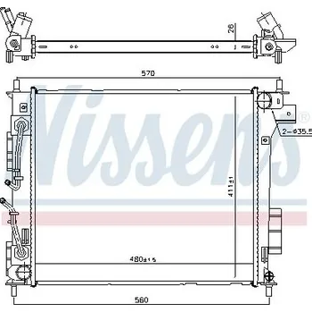 Motor automobilu NISSENS 666205 Chladič, chlazení motoru (666205)