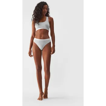 Dámské oblečení Dámská tanga 4F 2-pack velikost XS cold light grey melange
