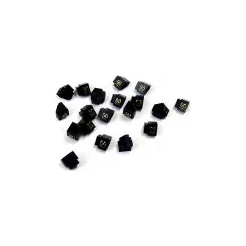 Dárková visačka Cenovky Q 2D, 4 x 6 mm, náhradní číslo "00", zlatý prolis, 20 ks