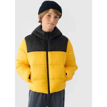 Dámská casual bunda Chlapecká péřová bunda 4F velikost 146 žlutá