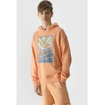 Chlapecká mikina s kapucí 4F velikost 122 oranžová