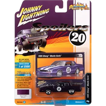 autíčko Chevy Monte Carlo #55 1985 1:64 - Johnny Lightning Chevrolet Monte-Carlo No.55 - sběratelský model autá 1/64