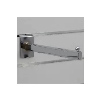 Prodejní regál SLAT rovné rameno, délka 200 mm, chrom
