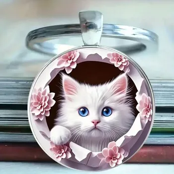 Přívěsek na klíče s kočkou