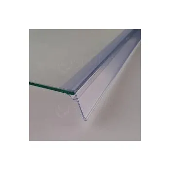 Lišty na cenovky, cenovková lišta násuvná na police 5 až 10mm,39x997mm,průhledná