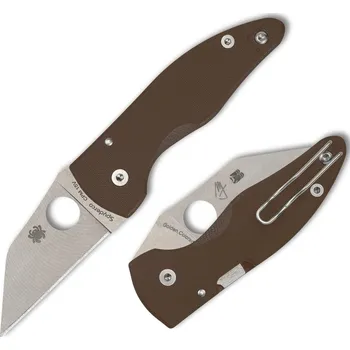 Spyderco MicroJimbo Brown G-10 CPM-15V Sprint Run