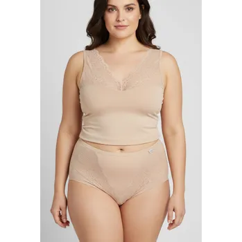 Kalhotky Cotonella Krajkové kalhotky s vysokým pasem bio bavlna Purity 663191