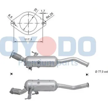 Filtr pevných částic Oyodo 20N0141-OYO Filtr sazových částic, výfukový systém (20N0141-OYO)