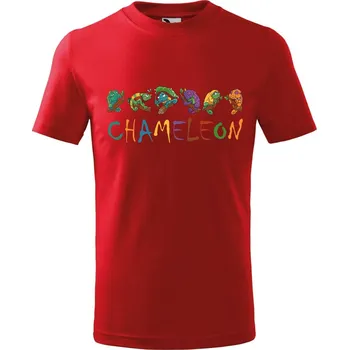 Dětská móda DOBRÝ TRIKO Dětské tričko Chameleon Velikost: 146/10 let, Barva: Červená