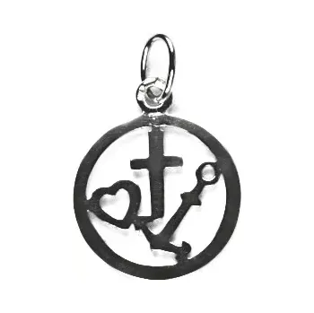 Přívěsek Zlatý přívěsek "láska - víra - naděje" , bílé zlato - P 241