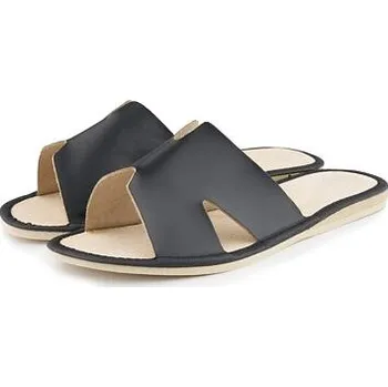 Dámské pantofle Vlnka Dámské letní kožené pantofle bez špice černá velikost obuv dospělí 40